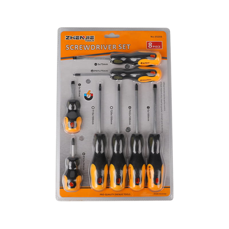 8-teiliges Schlitz-Phillips-Torx-CRV-Schraubendreher-Set