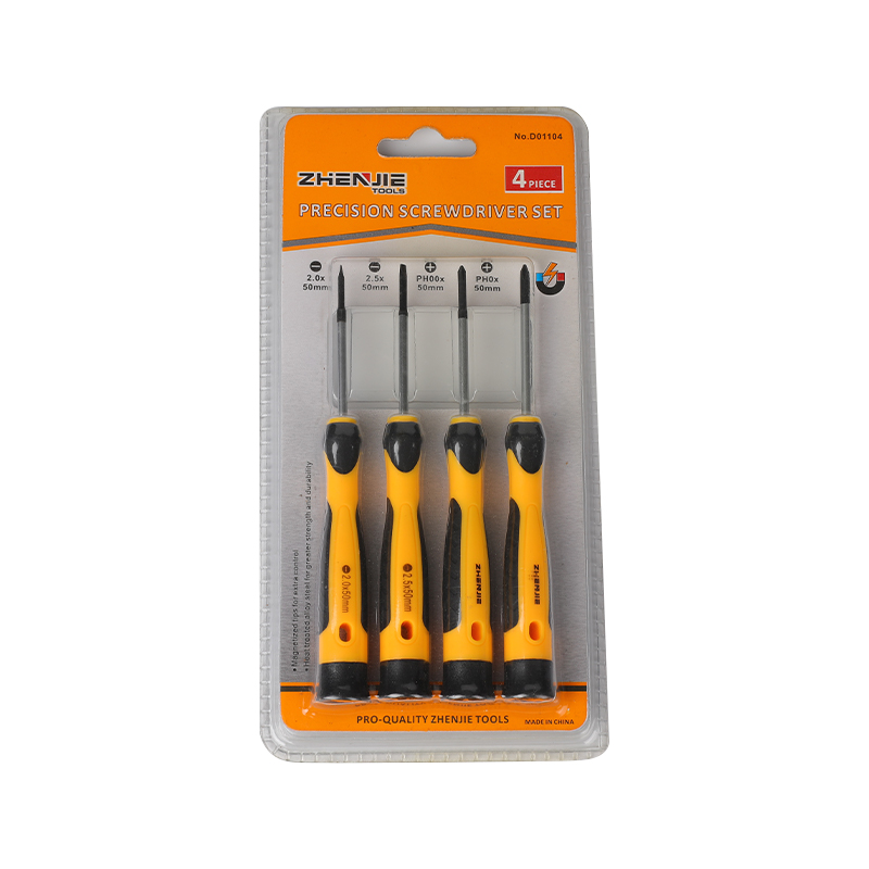 4-teiliges Pick & Hook-Set mit farbigen Aufklebern für die Verpackung
