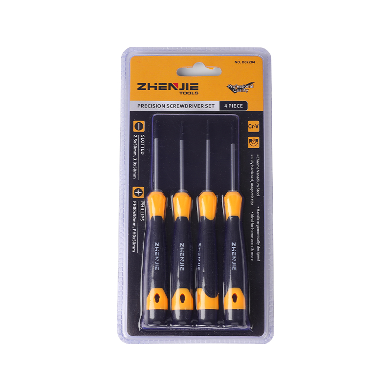 4-teiliges Sandwich-Verpackungs-Schlitz-Phillips-Präzisionsschraubendreher-Set