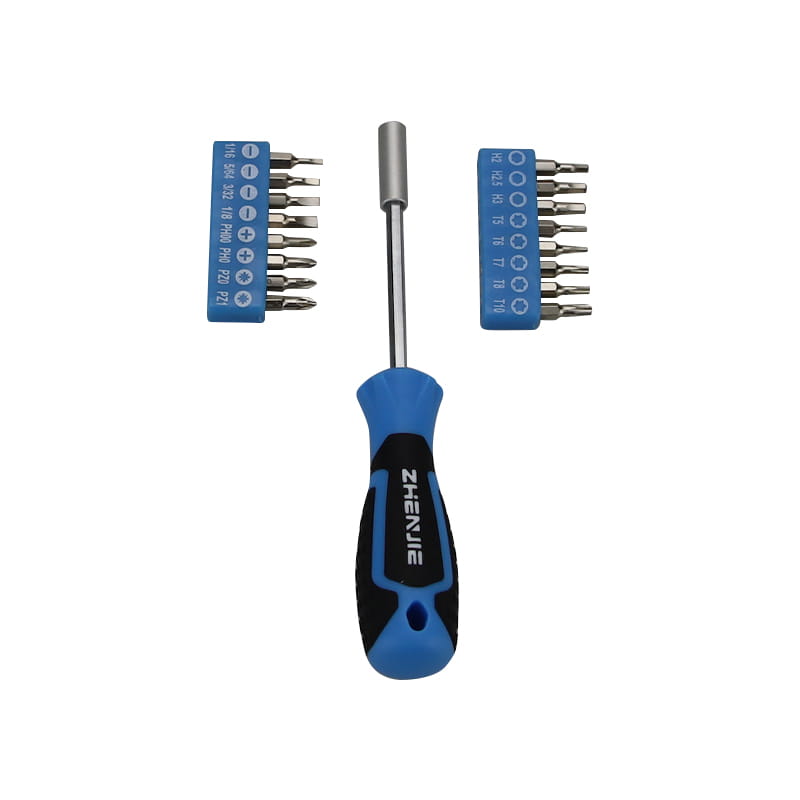 17-teiliges CRV 6150 Bithalter-Schraubendreher-Set mit magnetischer Spitze