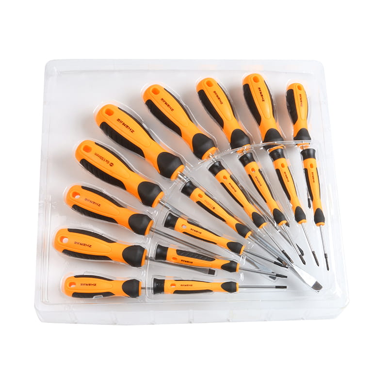 17-teiliges PS-Tablett und Farbbox-Verpackung, Schlitz-Phillips- und Torx-Schraubendreher-Set