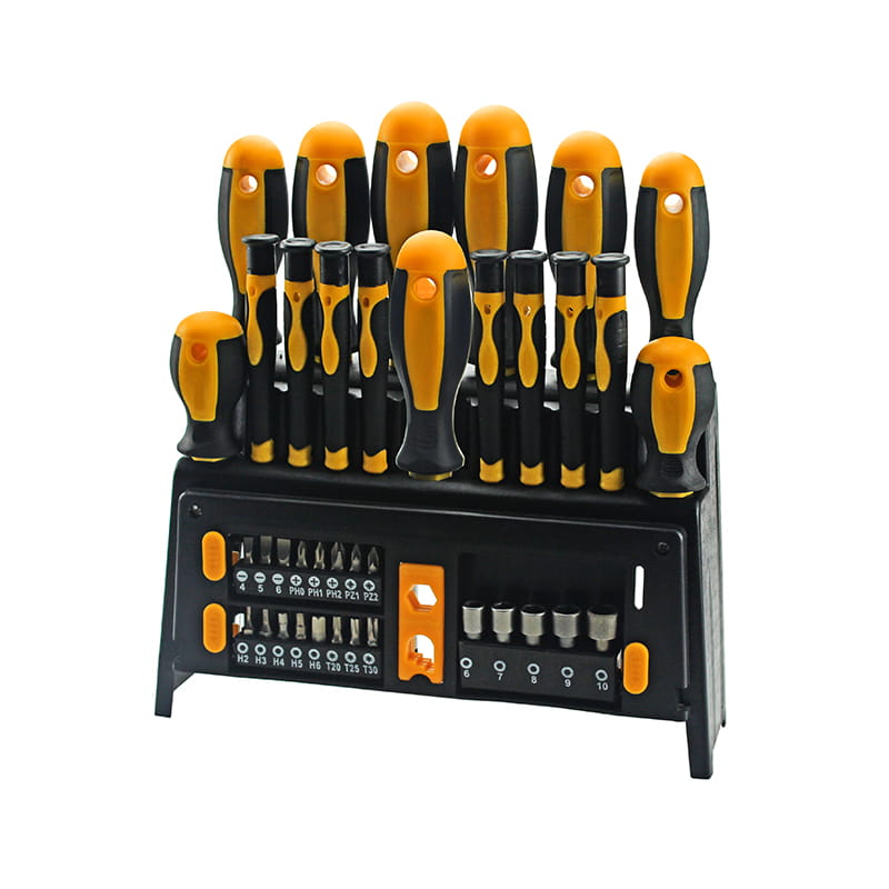 39-teiliges Kunststoffregal und doppelte Blisterverpackung, magnetisierte Spitze, CRV-Schraubendreher-Bit und Power-Nuss-Set