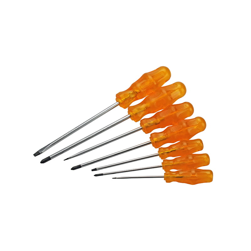Ergonomisch geformter CRV-Schraubendrehersatz mit 7 Griffen