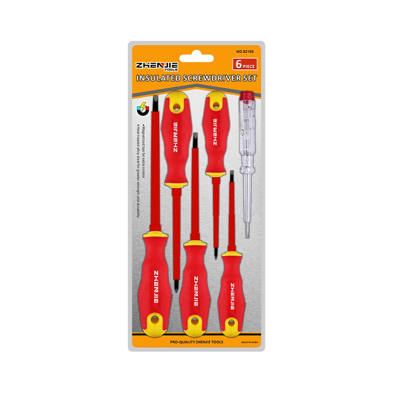 6-teiliges Schlitz- und Phillips-CRV-isoliertes Schraubendreher-Set