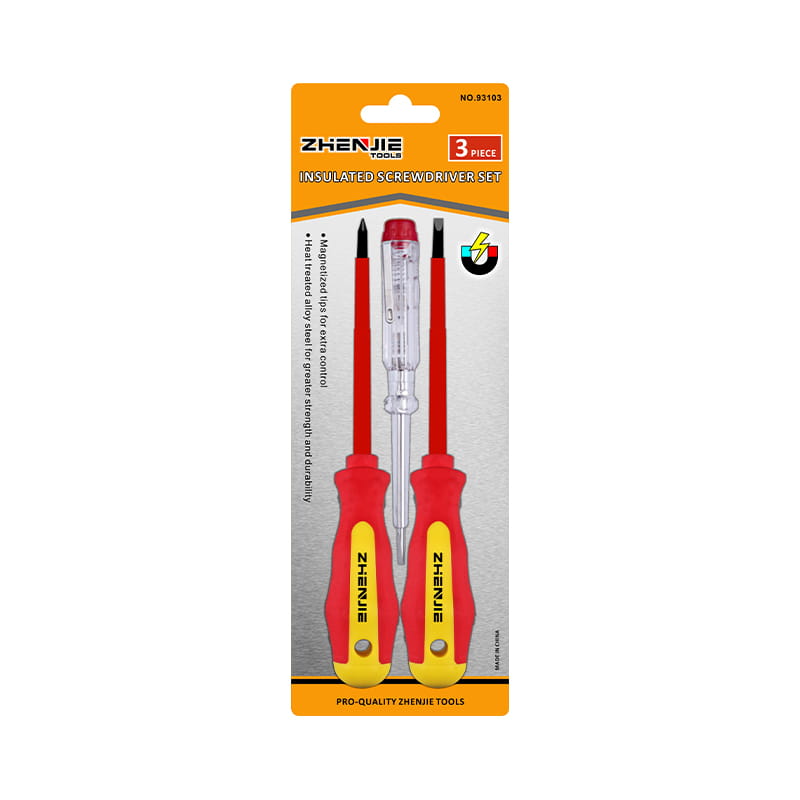 3-teiliges Schlitz- und Phillips-Schraubendreher-Set mit magnetisierter Spitze