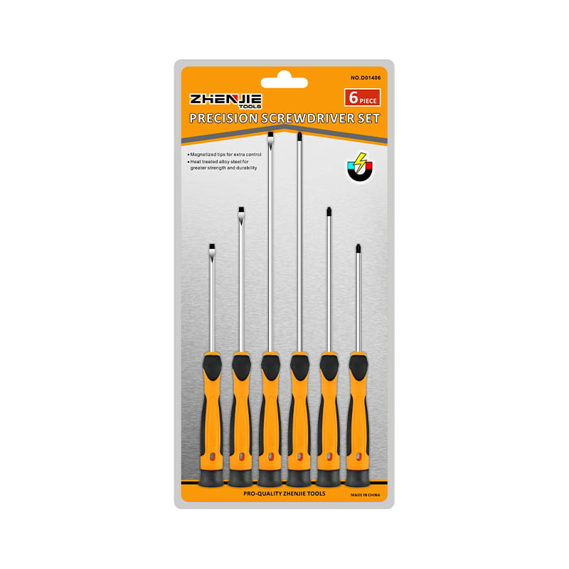 6-teiliges Schlitz-Phillips-Torx-Präzisionsschraubendreher-Set mit langer Klinge