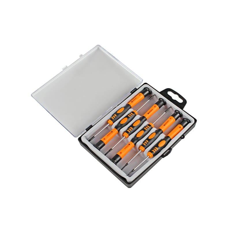 6-teiliges Präzisions-Schraubendreher-Set mit Schlitz-Phillips-CRV-Präzisions-Schraubendreher-Set aus Kunststoff in Box-Verpackung
