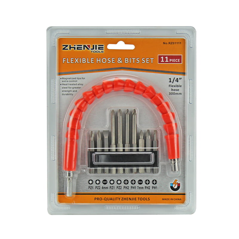 11-teiliges Spezialstahl-Set mit flexibler Welle und Bits